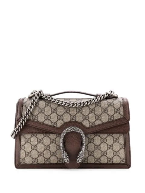 Gucci Pre-Owned Dionysus Top Handle Chain Bag GG Coated Canvas Small satchel Brown YLVDK2WVO0S6ZV13