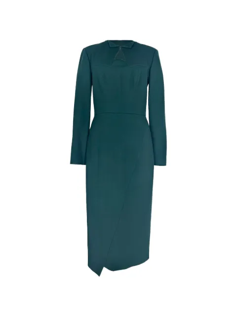 Roland Mouret long-sleeve midi dress Green RFCPUGBCL787287W