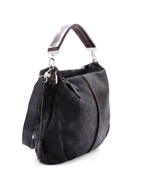 Louis Vuitton Pre-Owned Selene Handbag Mahina Leather PM hobo bag Black SGIEQ625WZ28RRG2