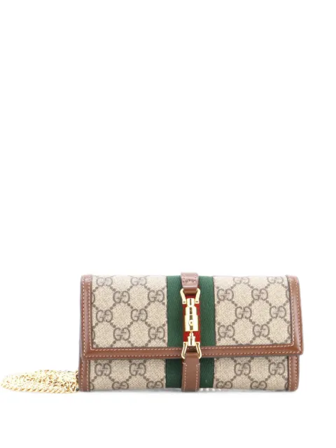 Gucci Pre-Owned Jackie 1961 Continental Chain Wallet GG Coated Canvas shoulder bag Brown FX1OOZEZSO16R6KB