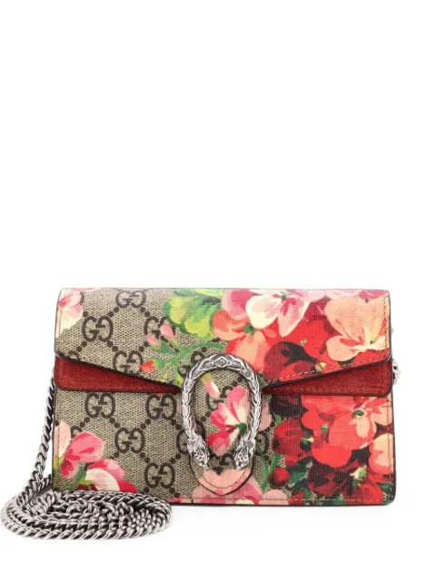 Gucci Pre-Owned Dionysus Bag Blooms Print GG Coated Canvas Super Mini crossbody bag Brown EYNOUSHIA8N9QYKG