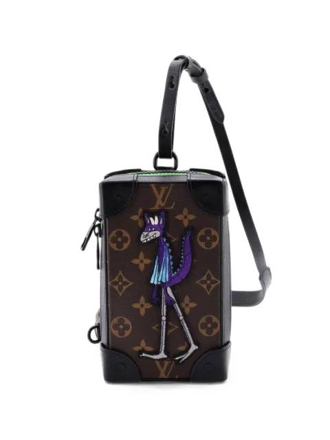Louis Vuitton Pre-Owned Soft Trunk Phone Box Monogram Canvas with LV Friends Patch crossbody bag Black 925SBXFIGI7P6IPU