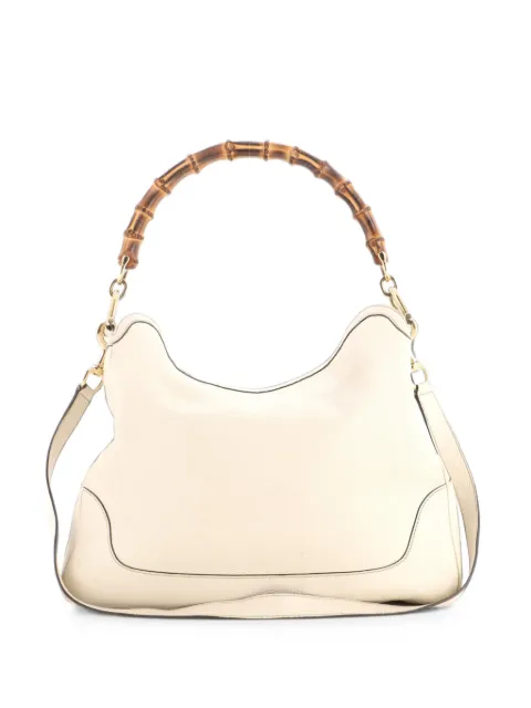 Gucci Pre-Owned Diana Bamboo Shoulder Bag Leather Medium hobo bag White 9HQA581PO500QIBZ