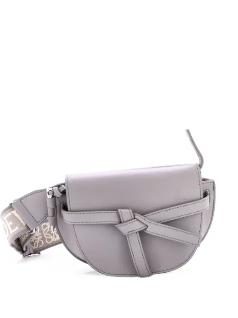 Loewe Pre-Owned Gate Dual Shoulder Bag Leather Mini crossbody bag Grey CDYI16LZ3XPGEZSZ