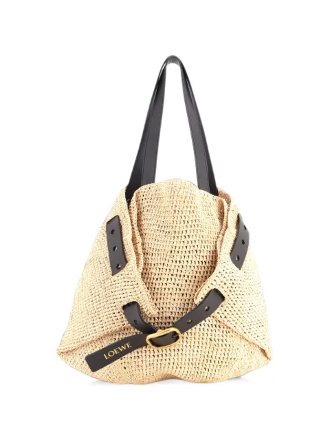 Loewe Pre-Owned Paula's Ibiza Punch Hole Raffia with Leather Medium tote bag Neutrals 738XRI6YGQ6HCLZC