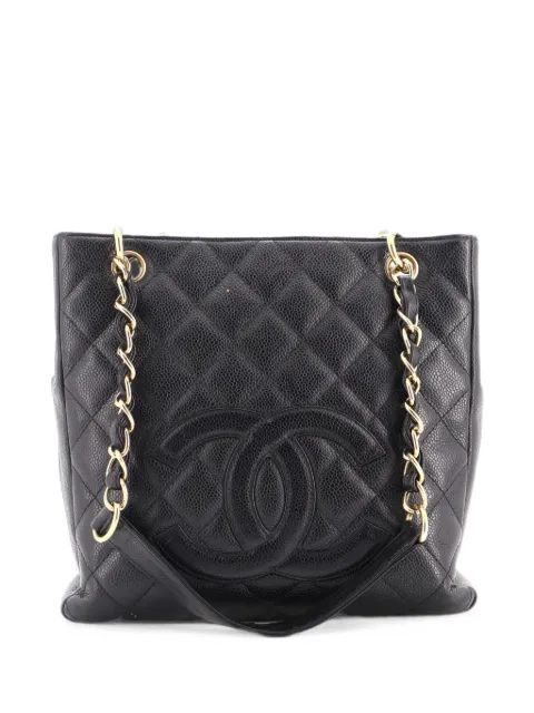 CHANEL Pre-Owned Petite Shopping Quilted Caviar tote bag Black 3CTIOVPER8UHME4A