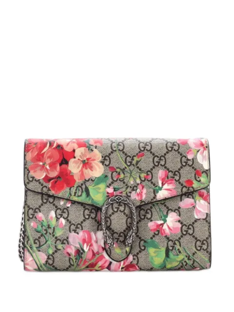Gucci Pre-Owned Dionysus Chain Wallet Blooms Print GG Coated Canvas Small crossbody bag Brown 17LK6QH34L37Q0A3