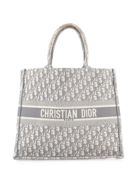 Christian Dior Pre-Owned Book Oblique Canvas Large tote bag Grey 3JSUPDR4114TOV9L
