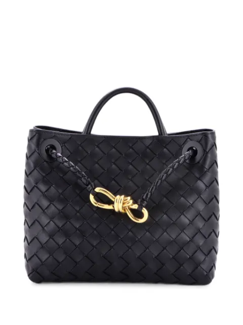Bottega Veneta Pre-Owned Andiamo Top Handle Bag Intrecciato Nappa Small tote bag Black 24HDY545ML8FJIXG