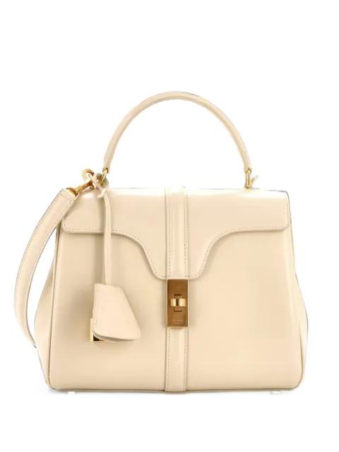 Celine Pre-Owned 16 Top Handle Bag Smooth Calfskin Small satchel Neutrals 2U0H15GK8RJ67XXJ