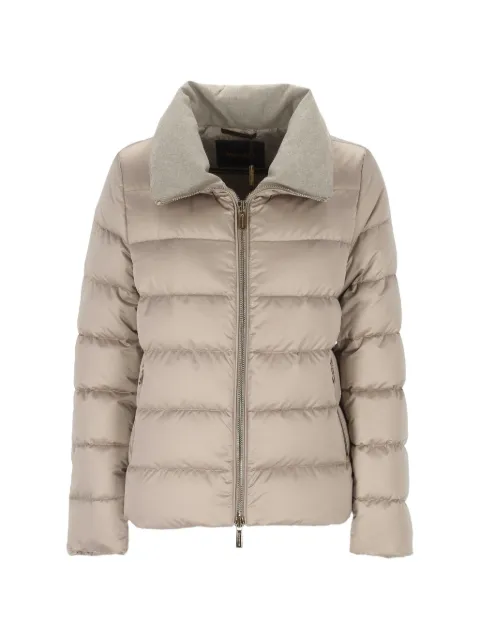 Moorer quilted high-neck jacket Neutrals ARGENTEASE3U0118