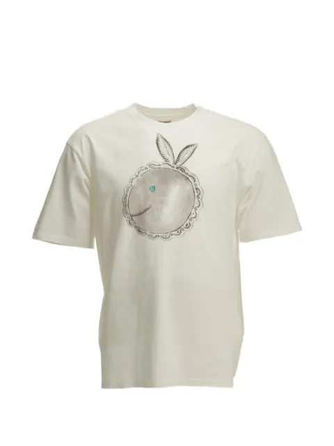 KAPITAL graphic-print cotton T-shirt Neutrals K2604SC153WHITE