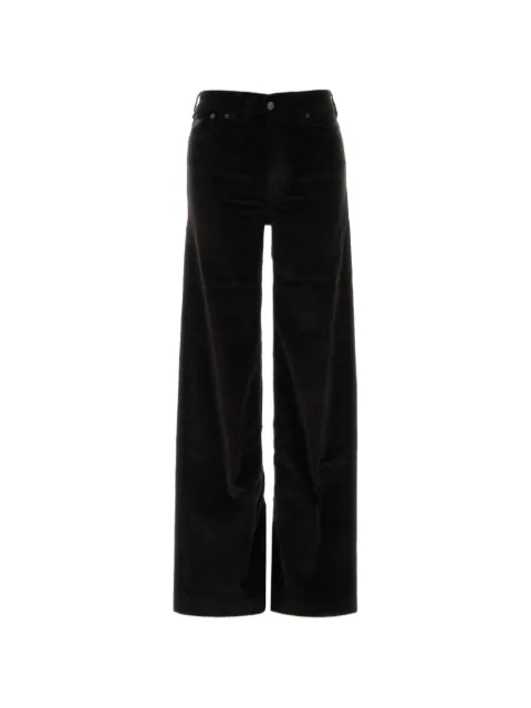 LOIS JEANS corduroy-texture straight-leg pants Brown 34408104
