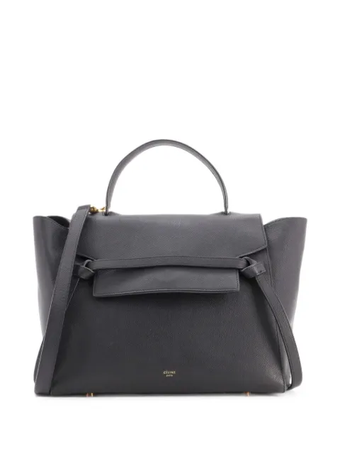Celine Pre-Owned Belt Bag Textured Leather Mini shoulder bag Black OBEKZDUQZBMKFYXR