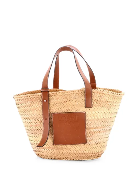 Loewe Pre-Owned Basket Raffia Medium tote bag Brown FZ148U5CXAGMP1HX