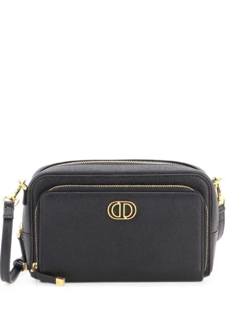 Christian Dior Pre-Owned Caro Double Pouch Leather crossbody bag Black XN20KDSC6HEWL6R0