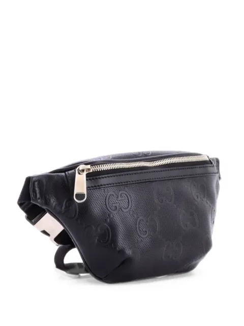 Gucci Pre-Owned GG Embossed Perforated Leather Small belt bag Black IPJNEZFYKXOONF9N