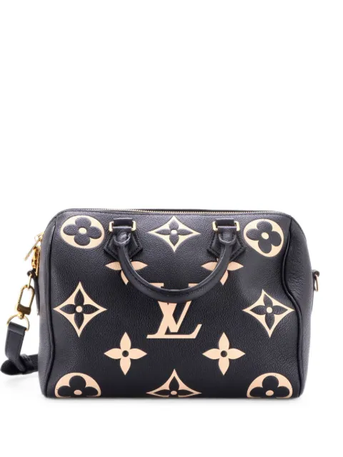 Louis Vuitton Pre-Owned Speedy Bandouliere Bag Bicolor Monogram Empreinte Giant 25 handbag Black UWY8F0LZ84ELL62F