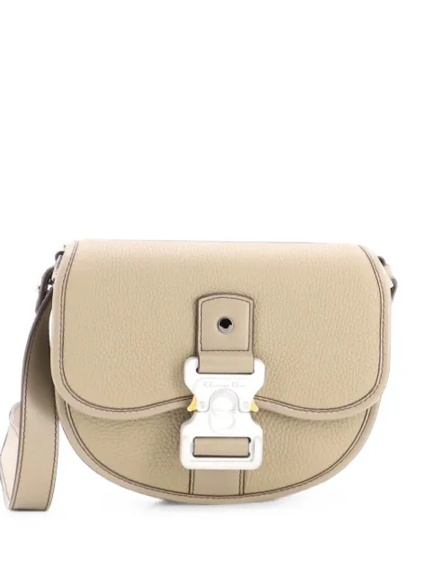 Christian Dior Pre-Owned Gallop Flap Messenger Bag Leather Mini crossbody bag Green ERZ3I07D6MEMULCT