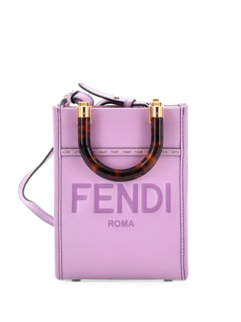 Fendi Pre-Owned Sunshine Shopper Tote Leather Mini crossbody bag Purple DL99D235US84Q1V5