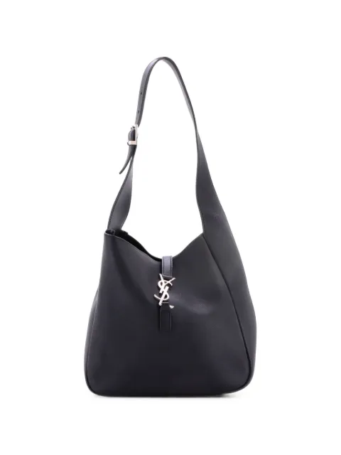 Saint Laurent Pre-Owned Le 5 a 7 Supple Leather Small hobo bag Black QQYATHTRGX9RGBJ0