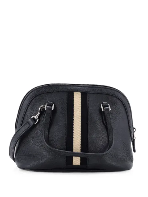 Gucci Pre-Owned Web Convertible Dome Leather Mini satchel Black 05IMA6WNY1BKJH9D