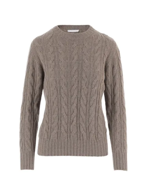 OLIVER LATTUGHI cable-knit cashmere sweater Brown D322WS