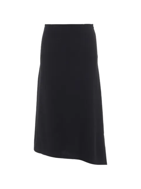 Niccolò Pasqualetti asymmetric ruffled midi skirt Black S004