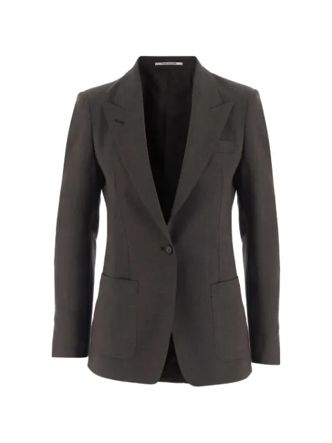 Tagliatore peak-lapel single-breasted blazer Brown JPARIGI15K