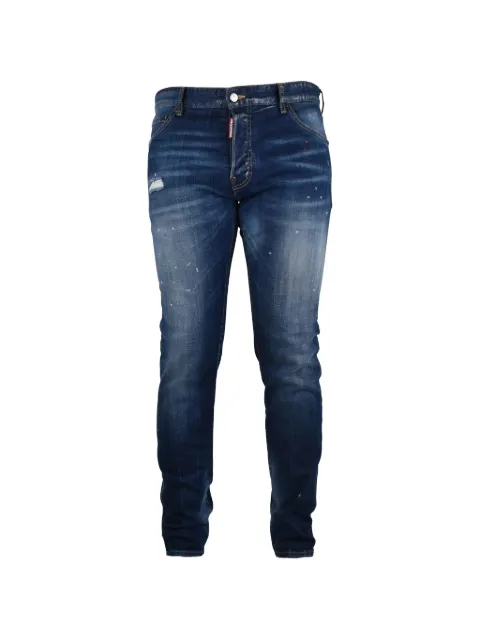 DSQUARED2 Teddy distressed paint-splatter jeans Blue S74LB1896S30664470