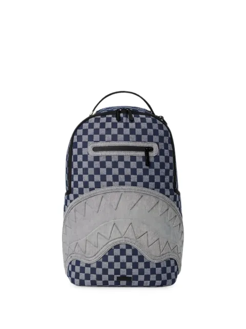 Sprayground checkered Shark Mouth backpack Blue 910B8486NSZ