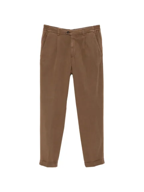 Alpha Industries pleated tapered-leg trousers Brown HIND94G046AMALFI