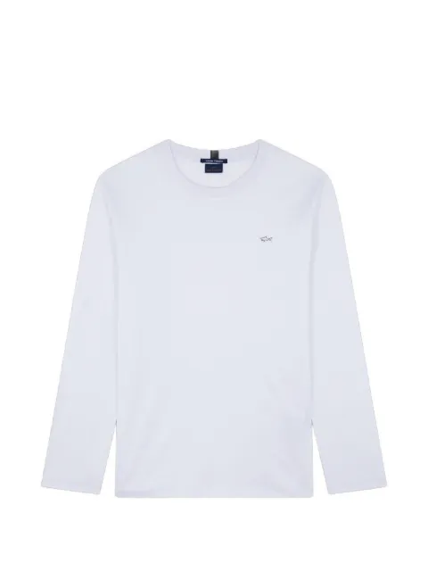 Paul & Shark logo-embroidered crew-neck sweater White 1431163546A