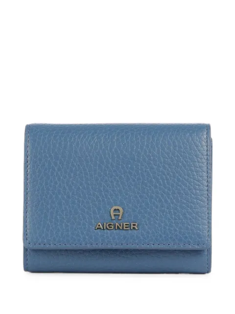 AIGNER Ivy grained leather wallet Blue 152070