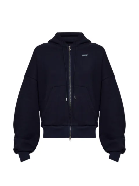 AVAVAV logo-embroidered zip-up hoodie Blue F26HOD13700