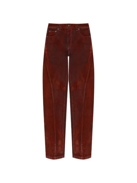 AVAVAV slit-detail straight-leg jeans Red F26DNM13640