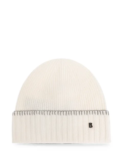 BOGNER Moulan ribbed beanie hat Neutrals MOULAN196336090