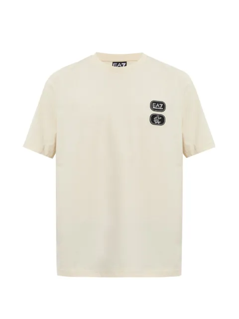 Ea7 Emporio Armani Urban Skate logo-patch graphic-print T-shirt Neutrals 7M002122AF13741