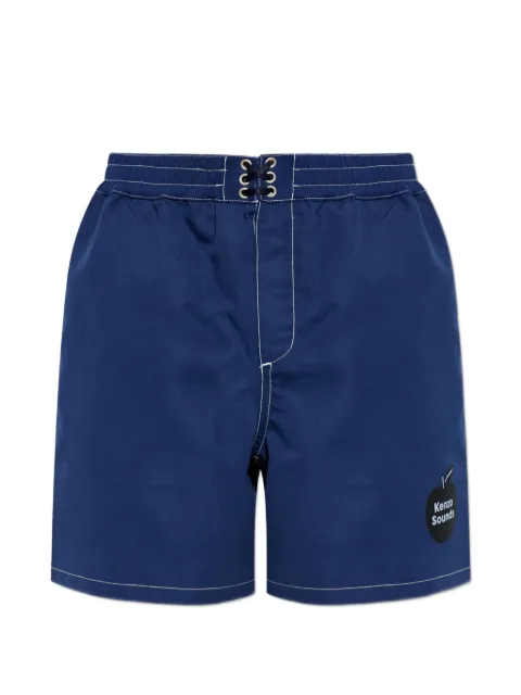 Kenzo Kenzo Sounds logo-print swim shorts Blue FG65BA3069BA