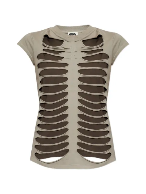 AVAVAV slit-detail T-shirt Grey F26TSH13850