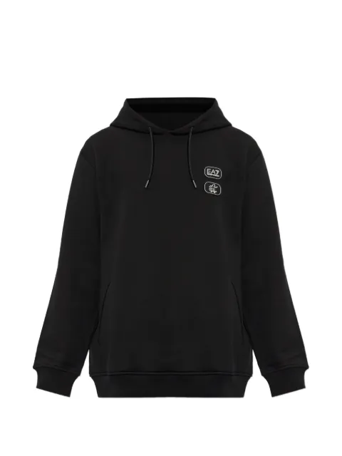 Ea7 Emporio Armani logo-patch hoodie Black 7M002123AF21330