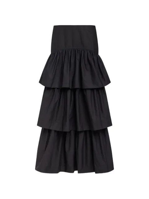 Marie Oliver Baylor tiered maxi skirt Black 3B4138
