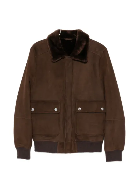 Eleventy shearling-collar suede jacket Brown N75GBTN20SHY0N015