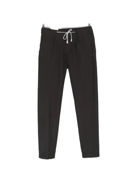 Eleventy drawstring-waist straight-leg trousers Grey N75PANB21TET0K00522NN