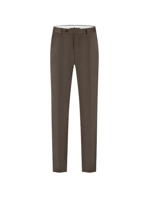 Incotex pressed-crease tailored trousers Brown 1T003340407
