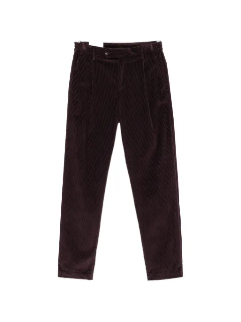 Eleventy pleated corduroy trousers Purple N75PANL06TES0N13010