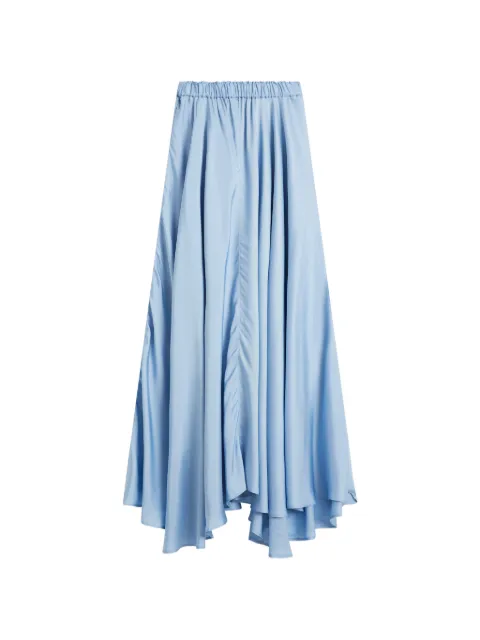 BONDI BORN Como satin-finish maxi skirt Blue RTWSK50004TVSKB