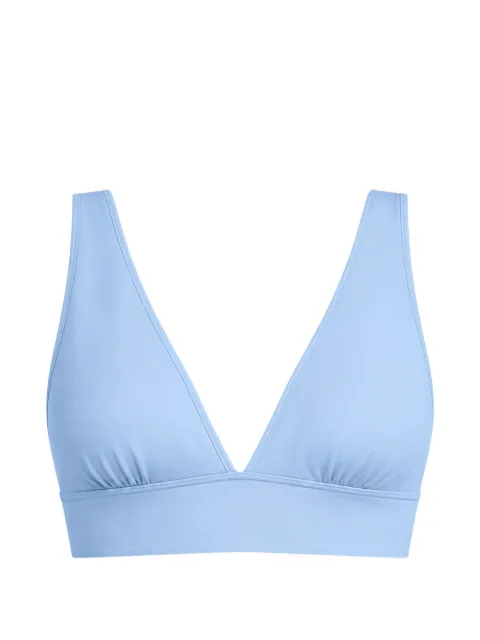 BONDI BORN Vicki V-neck bikini top Blue ELB214VCNF