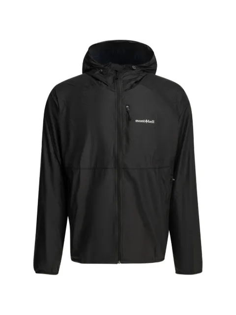 Montbell Wind Blast logo-print hooded jacket Black 2303142