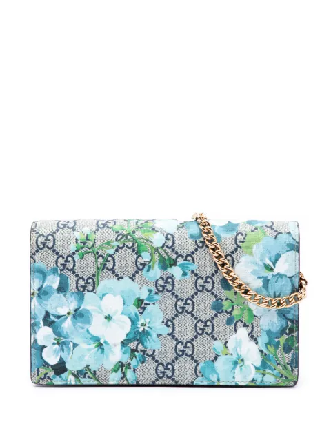 Gucci Pre-Owned 2016-2026 GG Supreme Blooms Wallet on Chain shoulder bag Neutrals 0U3NKGCT4YQBQXP5
